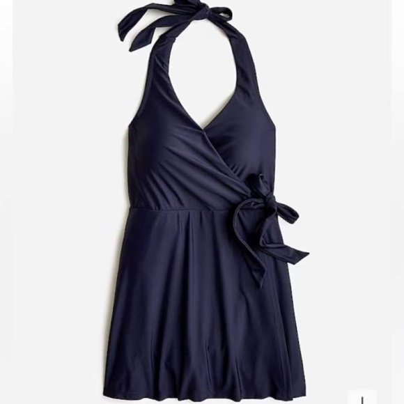 Jcrew halter swim dress, Navy - Picture 1 of 2